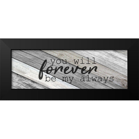 Forever Family 4 Black Modern Wood Framed Art Print by Kimberly, Allen