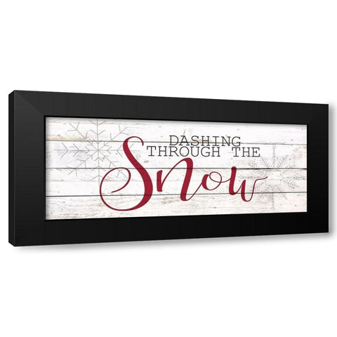 Dashing Through The Snow Black Modern Wood Framed Art Print by Kimberly, Allen
