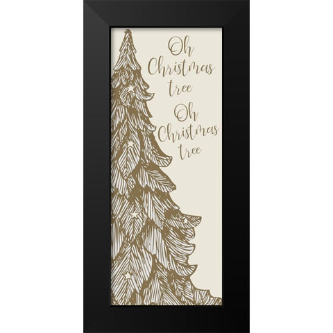 Oh Christmas Tree Black Modern Wood Framed Art Print by Kimberly, Allen