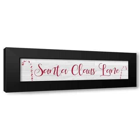 Santa Claus Lane Black Modern Wood Framed Art Print by Kimberly, Allen
