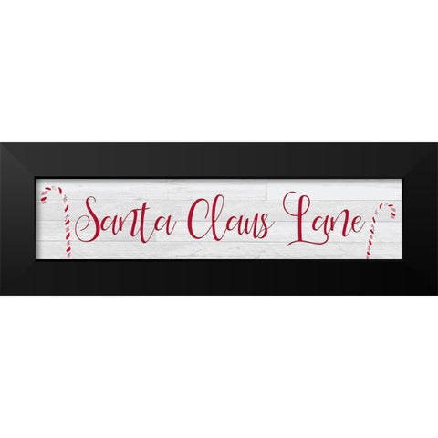Santa Claus Lane Black Modern Wood Framed Art Print by Kimberly, Allen