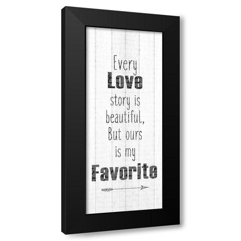 Our Love 1 Black Modern Wood Framed Art Print with Double Matting by Kimberly, Allen