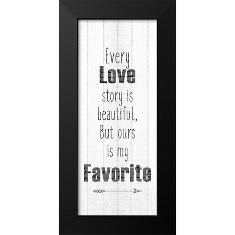 Our Love 1 Black Modern Wood Framed Art Print by Kimberly, Allen