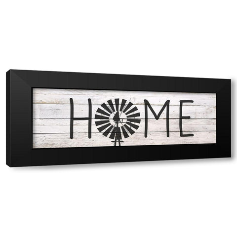 Windmill Home Black Modern Wood Framed Art Print by Kimberly, Allen