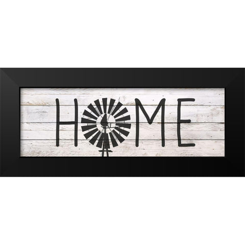 Windmill Home Black Modern Wood Framed Art Print by Kimberly, Allen