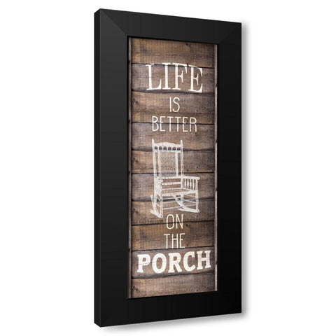Life is Better Black Modern Wood Framed Art Print with Double Matting by Kimberly, Allen