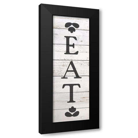 Eat Panel Black Modern Wood Framed Art Print with Double Matting by Kimberly, Allen
