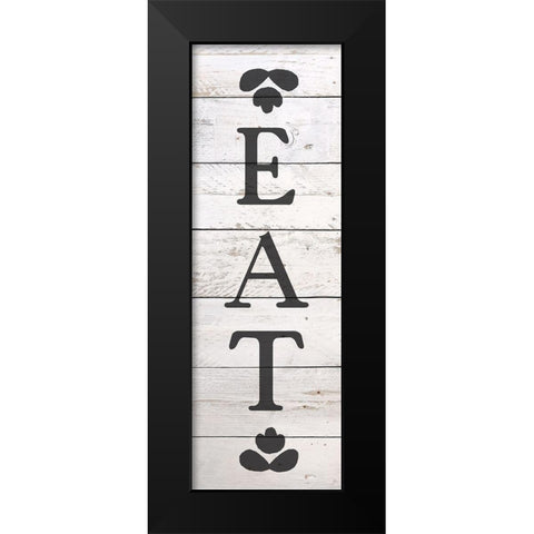 Eat Panel Black Modern Wood Framed Art Print by Kimberly, Allen