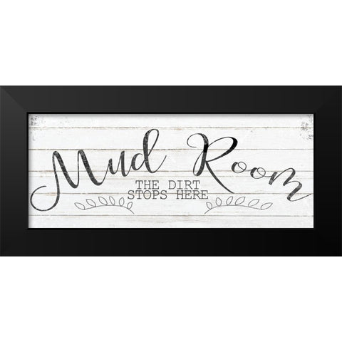 Mud Room Black Modern Wood Framed Art Print by Kimberly, Allen