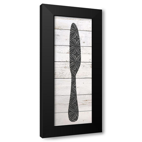 Utensils 3 Black Modern Wood Framed Art Print by Kimberly, Allen