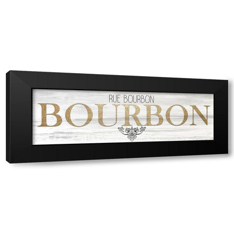 Bourbon Street Black Modern Wood Framed Art Print by Kimberly, Allen