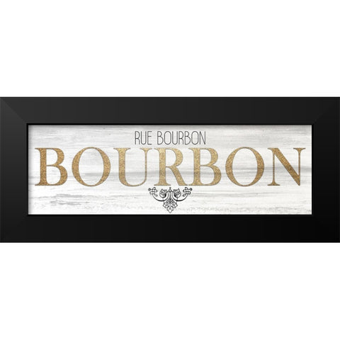 Bourbon Street Black Modern Wood Framed Art Print by Kimberly, Allen