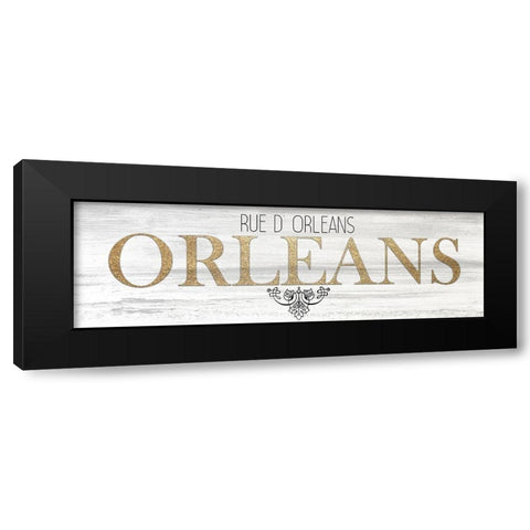 Orleans Street Black Modern Wood Framed Art Print with Double Matting by Kimberly, Allen