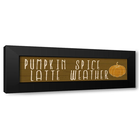 Pumpkin Spice Black Modern Wood Framed Art Print with Double Matting by Kimberly, Allen