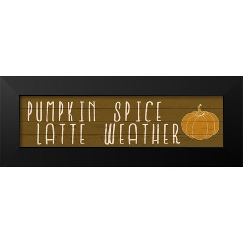Pumpkin Spice Black Modern Wood Framed Art Print by Kimberly, Allen