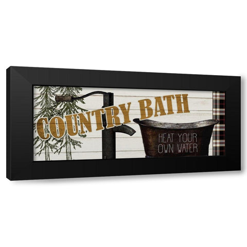 Country Bath Black Modern Wood Framed Art Print by Kimberly, Allen