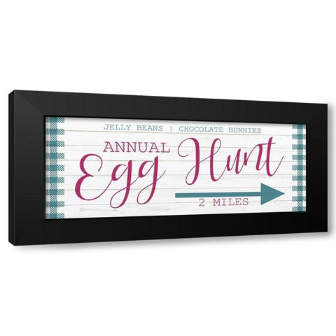 Egg Hunt Black Modern Wood Framed Art Print with Double Matting by Kimberly, Allen