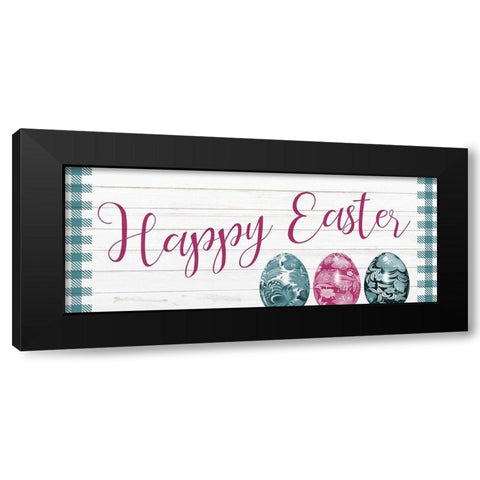 Happy Easter Black Modern Wood Framed Art Print with Double Matting by Kimberly, Allen