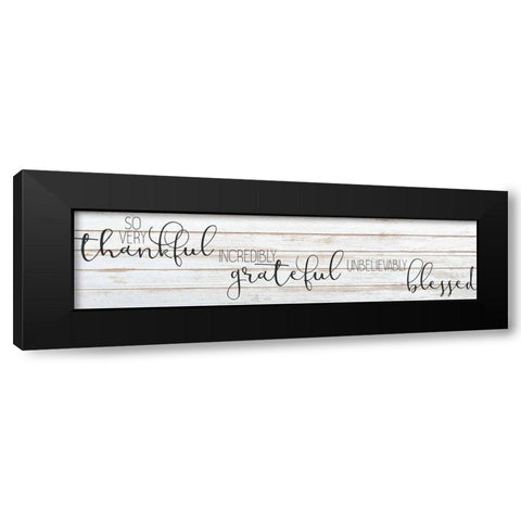 So Very Thankful Black Modern Wood Framed Art Print with Double Matting by Kimberly, Allen