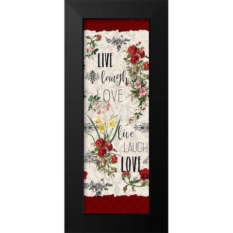 Live Laugh Love Panel Black Modern Wood Framed Art Print by Kimberly, Allen