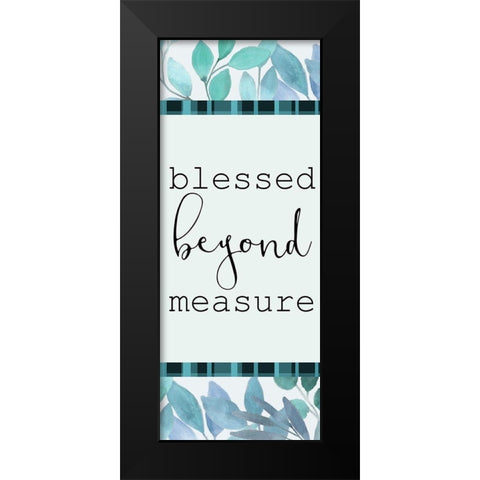 Blue Hues 14 Black Modern Wood Framed Art Print by Kimberly, Allen