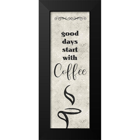 Good Days Black Modern Wood Framed Art Print by Kimberly, Allen