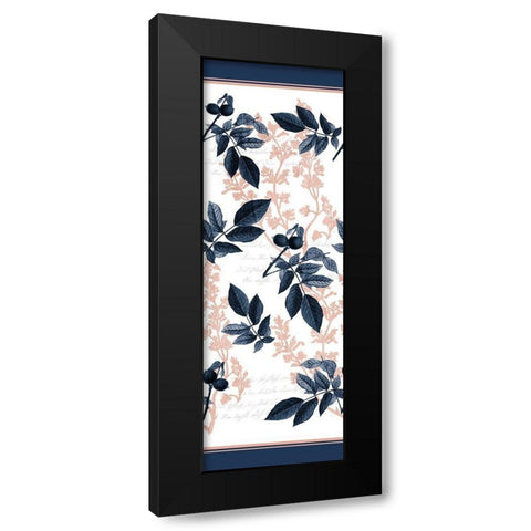 Navy Branches Black Modern Wood Framed Art Print with Double Matting by Kimberly, Allen