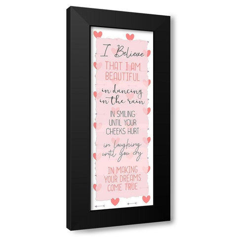 I Believe 1 Black Modern Wood Framed Art Print by Kimberly, Allen