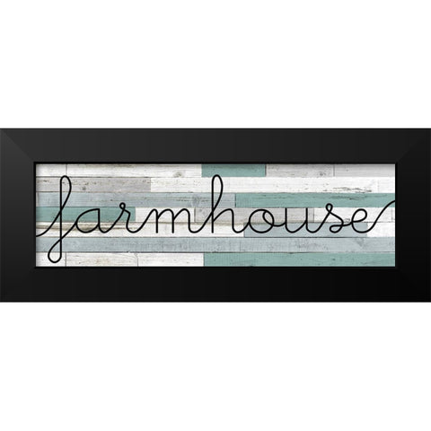 Farmhouse Panel Black Modern Wood Framed Art Print by Kimberly, Allen