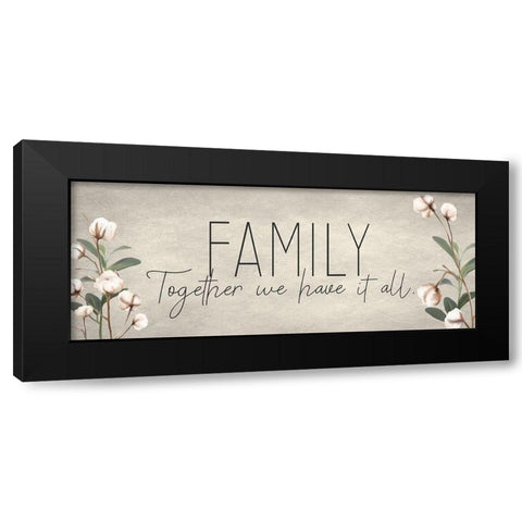 Family Together Cotton Black Modern Wood Framed Art Print with Double Matting by Kimberly, Allen