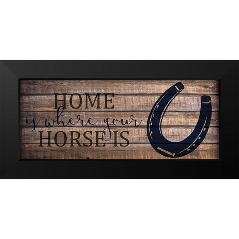 Home Horse v2 Black Modern Wood Framed Art Print by Kimberly, Allen