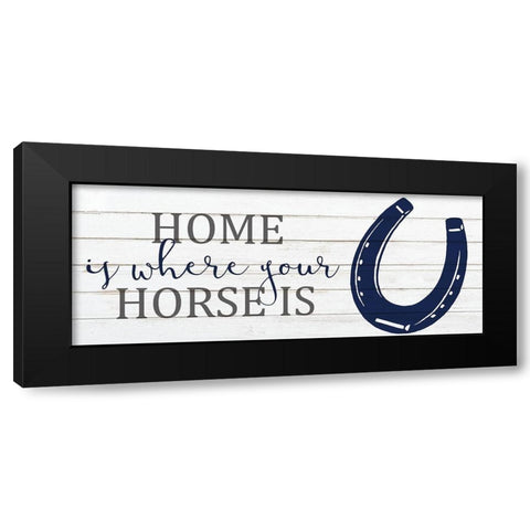 Home Horse Black Modern Wood Framed Art Print with Double Matting by Kimberly, Allen