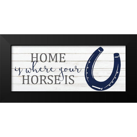 Home Horse Black Modern Wood Framed Art Print by Kimberly, Allen