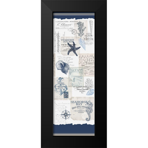 Seahorse Bay Black Modern Wood Framed Art Print by Kimberly, Allen