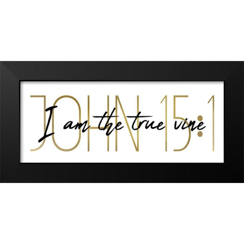 I am the True Vine Panel Black Modern Wood Framed Art Print by Kimberly, Allen