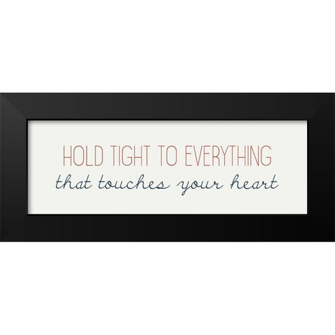 Touches your Heart Black Modern Wood Framed Art Print by Kimberly, Allen
