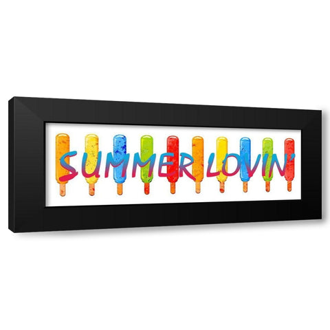 Summer Lovin Black Modern Wood Framed Art Print with Double Matting by Kimberly, Allen