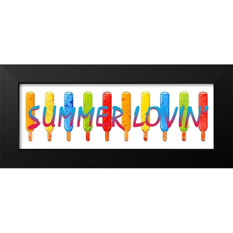 Summer Lovin Black Modern Wood Framed Art Print by Kimberly, Allen