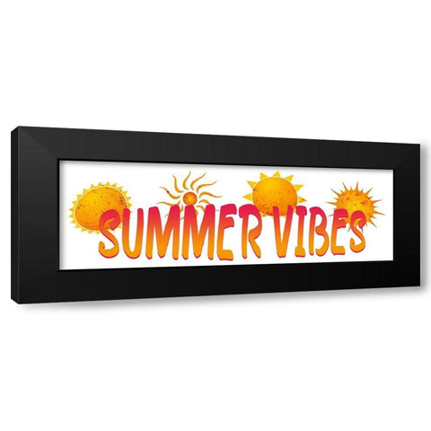 Summer Sun Vibes Black Modern Wood Framed Art Print by Allen, Kimberly