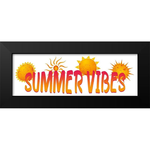 Summer Sun Vibes Black Modern Wood Framed Art Print by Allen, Kimberly