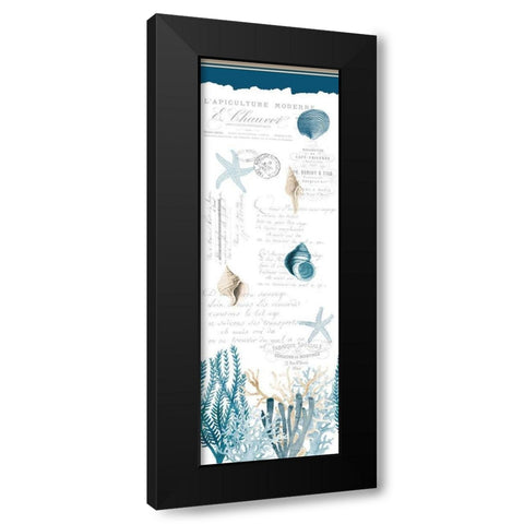 Coral Cove Blue Black Modern Wood Framed Art Print with Double Matting by Kimberly, Allen