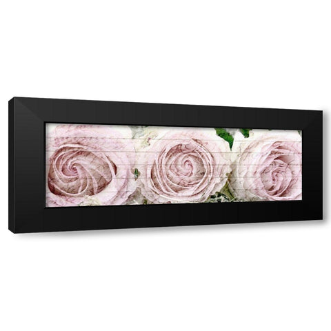 Three Roses Black Modern Wood Framed Art Print by Kimberly, Allen