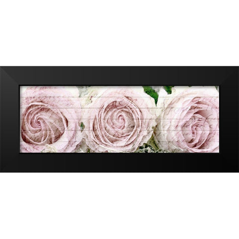 Three Roses Black Modern Wood Framed Art Print by Kimberly, Allen