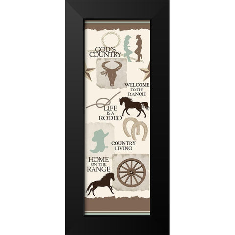 Country Living Black Modern Wood Framed Art Print by Kimberly, Allen