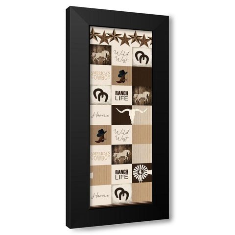 Western Star Black Modern Wood Framed Art Print by Kimberly, Allen