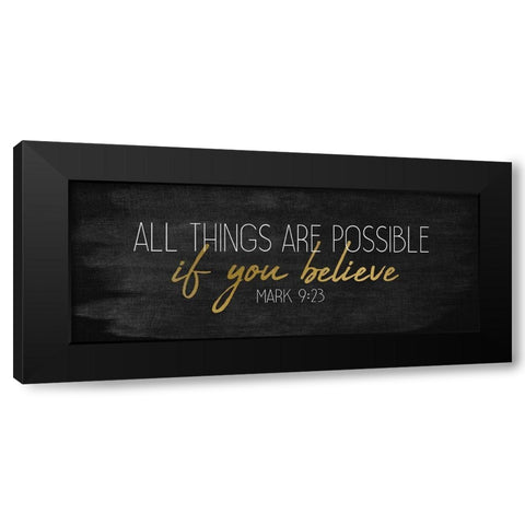All Things Panel Black Modern Wood Framed Art Print with Double Matting by Kimberly, Allen