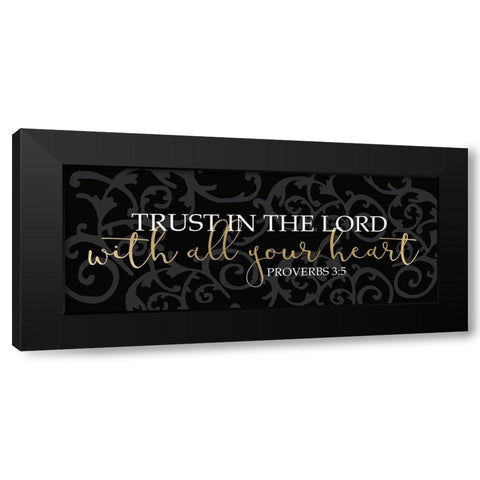 Trust Panel Black Modern Wood Framed Art Print by Kimberly, Allen