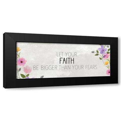 Let your Faith Black Modern Wood Framed Art Print with Double Matting by Kimberly, Allen