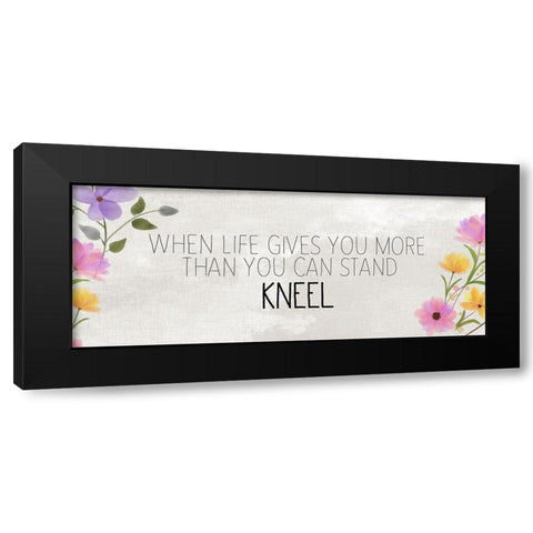 Kneel Black Modern Wood Framed Art Print with Double Matting by Kimberly, Allen