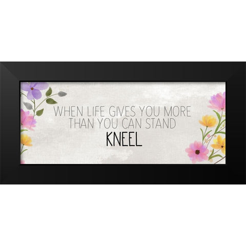 Kneel Black Modern Wood Framed Art Print by Kimberly, Allen